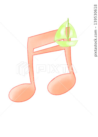 Musical notes with sailboats Musical notes with sailboats 139530618