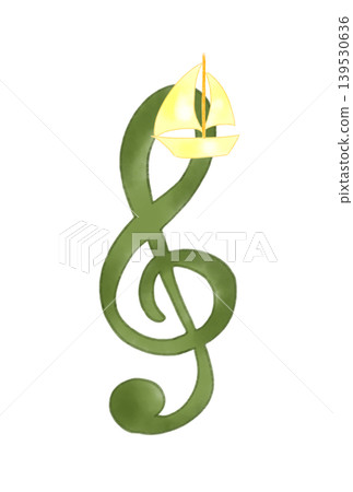 Musical notes with sailboats Musical notes with sailboats 139530636