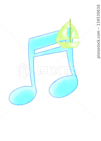 Musical notes with sailboats Musical notes with sailboats 139530638