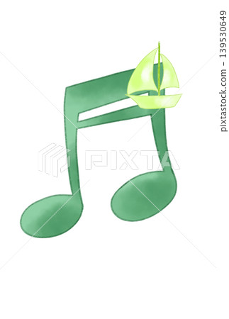Musical notes with sailboats Musical notes with sailboats 139530649