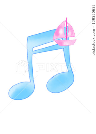 Musical notes with sailboats Musical notes with sailboats 139530652