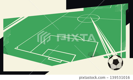 Abstract soccer field background have blank space. Abstract soccer field background have blank space. 139531016