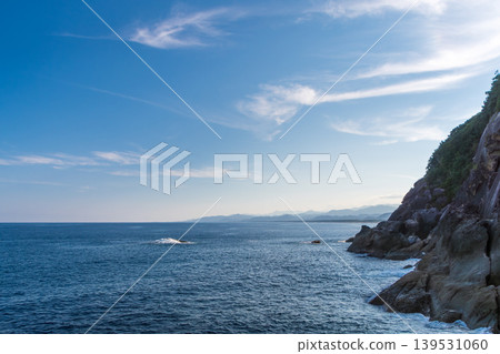 A spectacular view of the blue sea and sky from Onigajo Castle. A spectacular view of the blue sea and sky from Onigajo Castle. 139531060