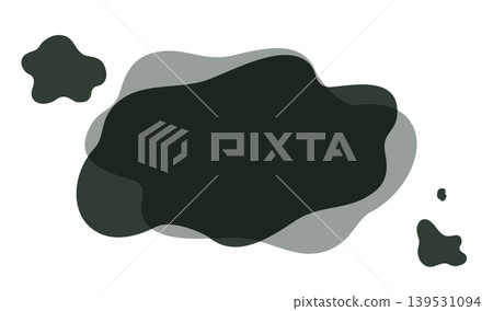 A fluid shape resembling splattered black ink; a wavy, undulating frame. A fluid shape resembling splattered black ink; a wavy, undulating frame. 139531094