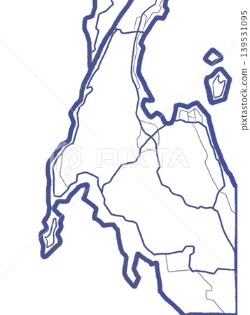 Thailand map design art land ocean land bridge Thailand map design art land ocean land bridge 139531095