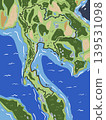 Thailand map design art land ocean land bridge  139531098