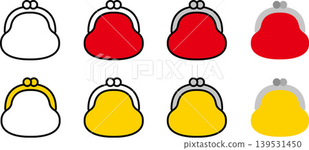 Illustration icon of a wallet/purse/coin purse Illustration icon of a wallet/purse/coin purse 139531450