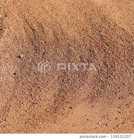Sea sand on the coastline, close-up Sea sand on the coastline, close-up 139532207