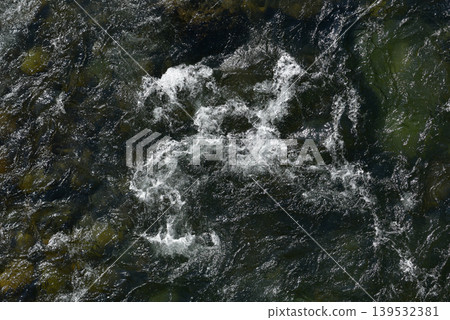 河流的流動(俯視圖) 河流的流動(俯視圖) 139532381