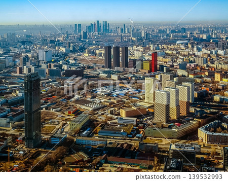 Moscow city skyline with modern architecture and skyscrapers Moscow city skyline with modern architecture and skyscrapers 139532993