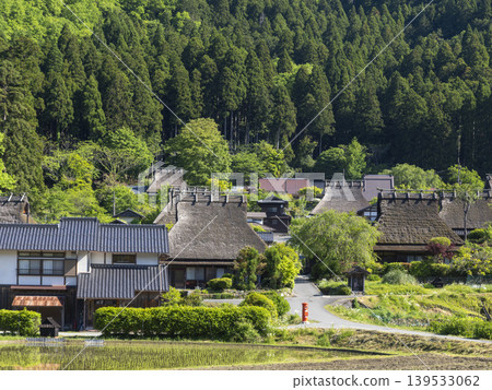 Miyama thatched village, covered in vibrant new greenery. Miyama thatched village, covered in vibrant new greenery. 139533062