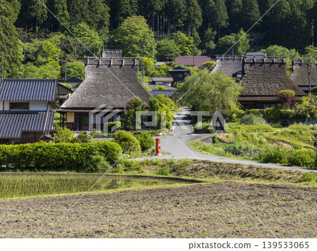 Miyama thatched village, covered in vibrant new greenery. Miyama thatched village, covered in vibrant new greenery. 139533065