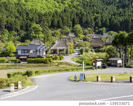 Miyama thatched village, covered in vibrant new greenery. Miyama thatched village, covered in vibrant new greenery. 139533071