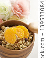 Canned mandarin oranges and fruit granola 139533084