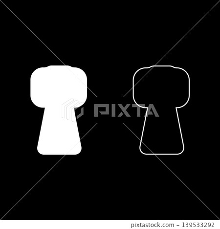 Wine cork champagne stopper alcohol bottle bung set icon white color vector illustration image solid fill outline contour line thin flat style Wine cork champagne stopper alcohol bottle bung set icon white color vector illustration image solid fill outline contour line thin flat style 139533292