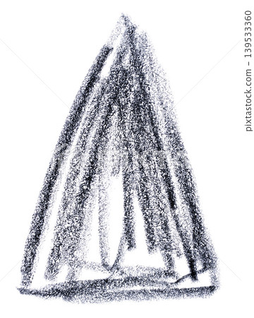 Black line drawing of a pyramid on a white background Black line drawing of a pyramid on a white background 139533360