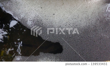 Abstract of Foam Bubbles on Dark Water Surface. 139533431