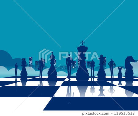 The competition in the business world requires careful thought and planning, much like a game of chess. The competition in the business world requires careful thought and planning, much like a game of chess. 139533532