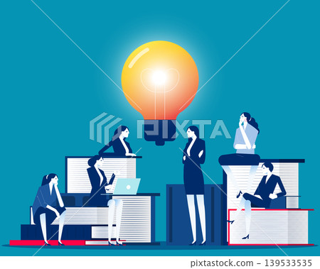 A group of business people are having a meeting and exchanging ideas. A group of business people are having a meeting and exchanging ideas. 139533535