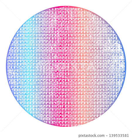 Colorful Semiconductor Silicon Wafer with Microchip Grid Pattern Colorful Semiconductor Silicon Wafer with Microchip Grid Pattern 139533581