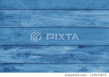 Blue colored painted wooden board, horizontal planks texture, rustic wall surface, background Blue colored painted wooden board, horizontal planks texture, rustic wall surface, background 139533674