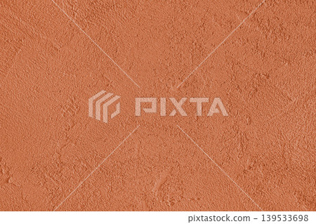 Orange painted cement, concrete stucco wall with rough plaster surface texture background 139533698