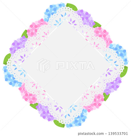 繡球花菱形蕾絲花邊 139533701