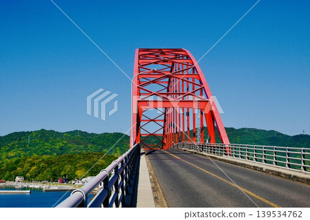 五月，笠戶島大橋萬裡無雲的景色 139534762