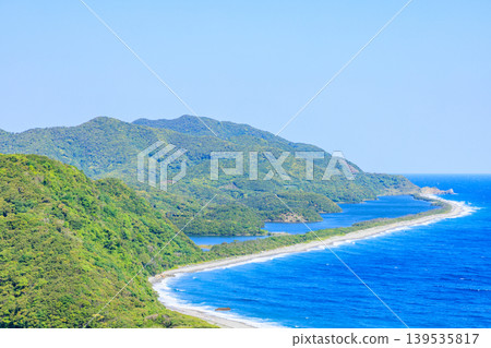 View from Nagamehama Observatory in early summer, Satsumasendai City, Kagoshima Prefecture 139535817