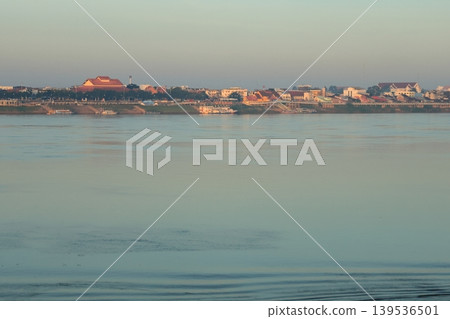 A view of Thailand (Nakhon Phanom) from Thakhek, Laos. A view of Thailand (Nakhon Phanom) from Thakhek, Laos. 139536501