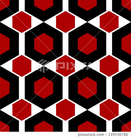 Seamless geometric abstract pattern. Hexagon. Vector Seamless geometric abstract pattern. Hexagon. Vector 139536786