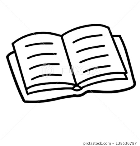 open book with bookmark icon, outline style open book with bookmark icon, outline style 139536787