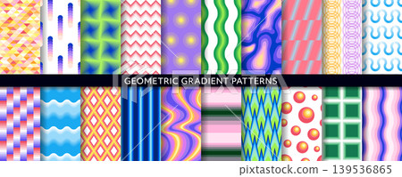 Geometric gradient pattern set 139536865