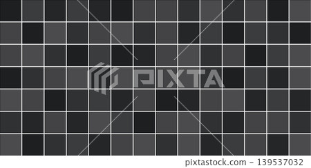 Shade of black and gray ceramic tiles wall background vector illustration Shade of black and gray ceramic tiles wall background vector illustration 139537032
