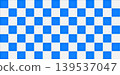 Blue and white  ceramic tiles texture background with classic checkerboard pattern vector illustration 139537047