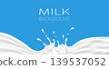 Milk splashes with droplets background vector illustration 139537052