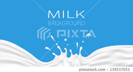 Milk splashes with droplets background vector illustration Milk splashes with droplets background vector illustration 139537052