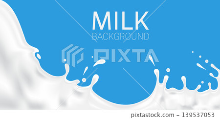 Milk splashes with droplets background vector illustration Milk splashes with droplets background vector illustration 139537053