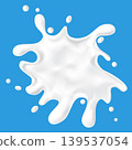 Milk splashes with droplets background vector illustration 139537054