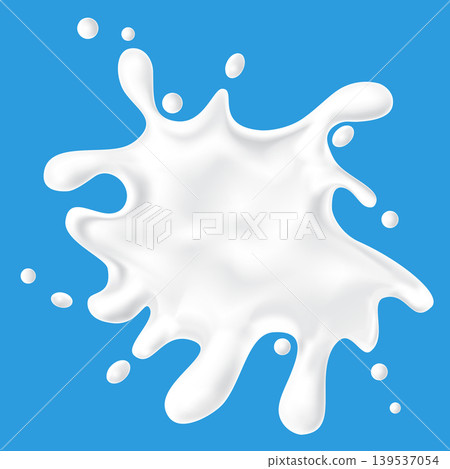 Milk splashes with droplets background vector illustration Milk splashes with droplets background vector illustration 139537054