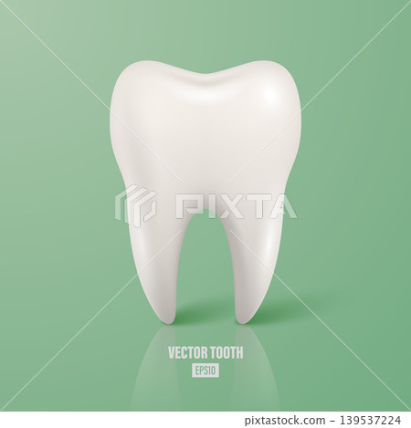 Vector 3d White Tooth on Green Background. Realistic Tooth, Healthy Tooth, Dental Tooth Design for Dentistry, Dental Care, Oral Health, Dentist Clinic, Medical Poster, Hygiene and Healthcare Concept Vector 3d White Tooth on Green Background. Realistic Tooth, Healthy Tooth, Dental Tooth Design for Dentistry, Dental Care, Oral Health, Dentist Clinic, Medical Poster, Hygiene and Healthcare Concept 139537224