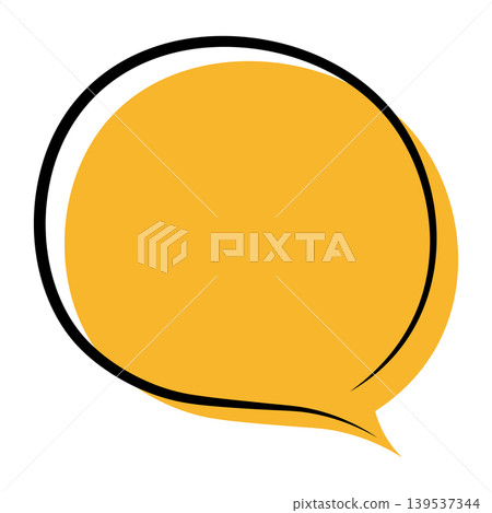 Simple circular speech bubble illustration (white background) Simple circular speech bubble illustration (white background) 139537344