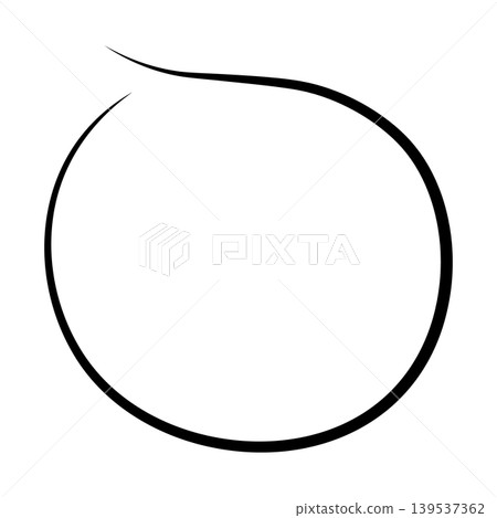 Simple circular speech bubble illustration (white background) Simple circular speech bubble illustration (white background) 139537362