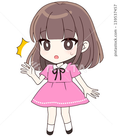 驚訝的女孩(漫畫、動畫、插畫) 驚訝的女孩(漫畫、動畫、插畫) 139537457