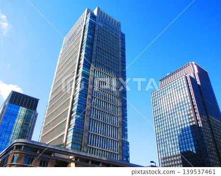 A view of the skyscrapers in Marunouchi, Chiyoda Ward, Tokyo. 139537461