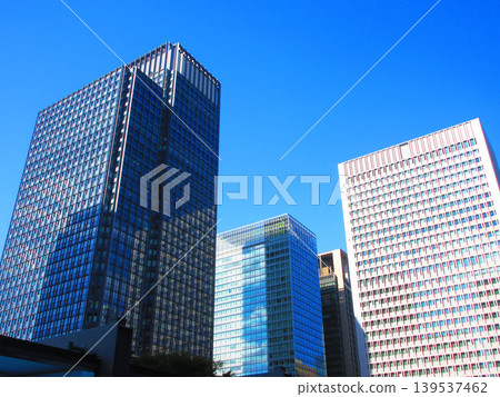 A view of the skyscrapers in Marunouchi, Chiyoda Ward, Tokyo. A view of the skyscrapers in Marunouchi, Chiyoda Ward, Tokyo. 139537462