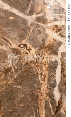 Dark brown Spanish marble with warm white calcite veins. Dark brown Spanish marble with warm white calcite veins. 139537498