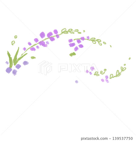 Hand-drawn illustration of purple flowers frame, decorative border, spring frame Hand-drawn illustration of purple flowers frame, decorative border, spring frame 139537750