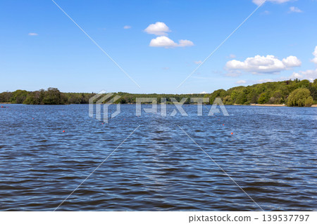 Canoe training area on Lyngby Lake near Copenhagen Denmark. Canoe training area on Lyngby Lake near Copenhagen Denmark. 139537797