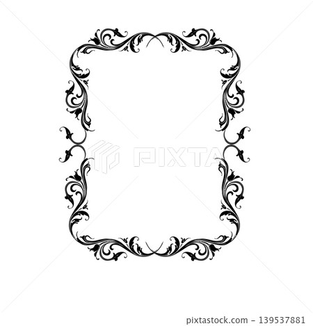 Vintage Ornamental Frame Elegant Border on a white background, JPG, 300 dpi Vintage Ornamental Frame Elegant Border on a white background, JPG, 300 dpi 139537881